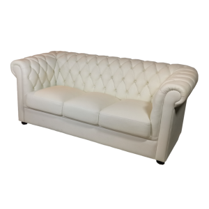 Chesterfield White 3er Sofa 1